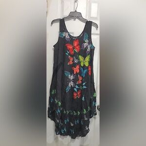 Colorful Butterfly Print Dress